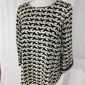 Paley Black Bird Orint Tunic length Top